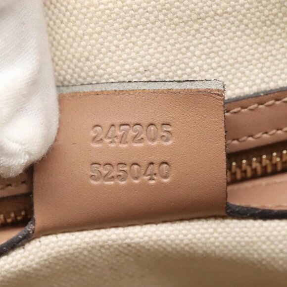 GUCCI GG Canvas Hand Bag 2way Beige Gold 247205 Auth BA5153 - Picture 11 of 16